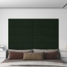 Tête de lit murale 12 pcs Vert foncé 90 x 30 cm Velours 554639554639
