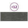 Tête de lit murale 12 pcs Gris foncé 90 x 30 cm Velours 554640554640