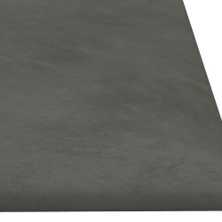 Tête de lit murale 12 pcs Gris foncé 90 x 30 cm Velours 554640554640