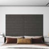Tête de lit murale 12 pcs Gris foncé 90 x 15 cm tissu 554641554641