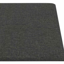 Tête de lit murale 12 pcs Gris foncé 90 x 15 cm tissu 554641554641