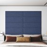 Tête de lit murale 12 pcs Bleu 90 x 30 cm tissu 554642554642