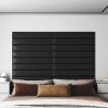 Tête de lit murale 12 pcs Noir 90 x 15 cm tissu 554643554643