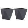 Jardinière 2 pcs Anthracite 40 x 40 x 40 cm Acier 554646554646