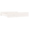  Tiroirs de lit 2 pcs blanc Bois de pin massif 