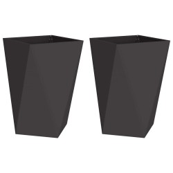 Jardinière 2 pcs Noir 50 x 50 x 75 cm Acier 554648554648