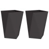Jardinière 2 pcs Noir 50 x 50 x 75 cm Acier 554648554648