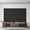 Tête de lit murale 12 pcs Noir 90 x 30 cm Velours 554650554650