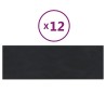 Tête de lit murale 12 pcs Noir 90 x 30 cm Velours 554650554650
