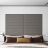Tête de lit murale 12 pcs Gris clair 90 x 15 cm tissu 554652554652