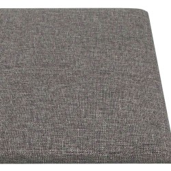 Tête de lit murale 12 pcs Gris clair 90 x 15 cm tissu 554652554652