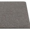 Tête de lit murale 12 pcs Gris clair 90 x 15 cm tissu 554652554652