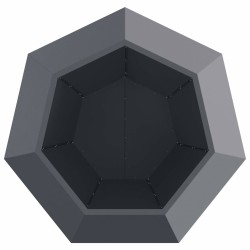 Jardinière Anthracite 100 x 100 x 80 cm Acier 554655554655