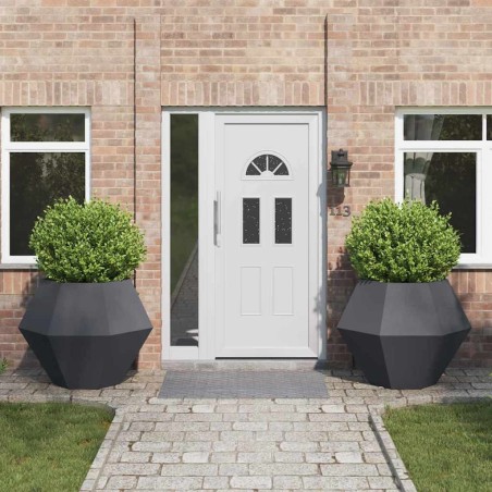 Jardinière 2 pcs Anthracite 100 x 100 x 80 cm Acier 554656554656