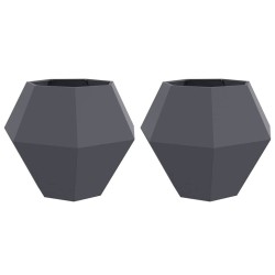 Jardinière 2 pcs Anthracite 100 x 100 x 80 cm Acier 554656554656