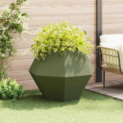 Jardinière Vert olive 100 x 100 x 80 cm Acier 554657554657