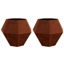Jardinière 2 pcs Rouillé 100 x 100 x 80 cm 554662554662