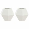 Jardinière 2 pcs Blanc 100 x 100 x 80 cm Acier 554663554663