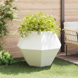 Jardinière 2 pcs Blanc 100 x 100 x 80 cm Acier 554663554663