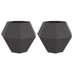 Jardinière 2 pcs Noir 100 x 100 x 80 cm Acier 554664554664