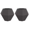 Jardinière 2 pcs Noir 100 x 100 x 80 cm Acier 554664554664