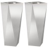 Jardinière 2 pcs Argent 30 x 30 x 75 cm Acier inoxydable 554667554667