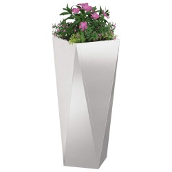 Jardinière 2 pcs Argent 30 x 30 x 75 cm Acier inoxydable 554667554667