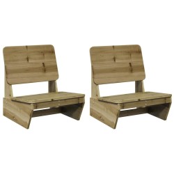 Chaises de jardin lot de 2 60x64x70,5 cm bois de pin imprégné 554677554677