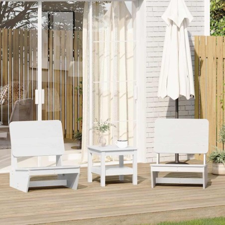 Chaises de jardin lot de 2 blanc 60x64x70,5 cm bois massif pin 554678554678