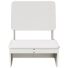 Chaises de jardin lot de 2 blanc 60x64x70,5 cm bois massif pin 554678554678
