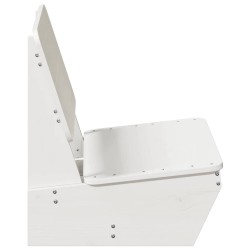 Chaises de jardin lot de 2 blanc 60x64x70,5 cm bois massif pin 554678554678