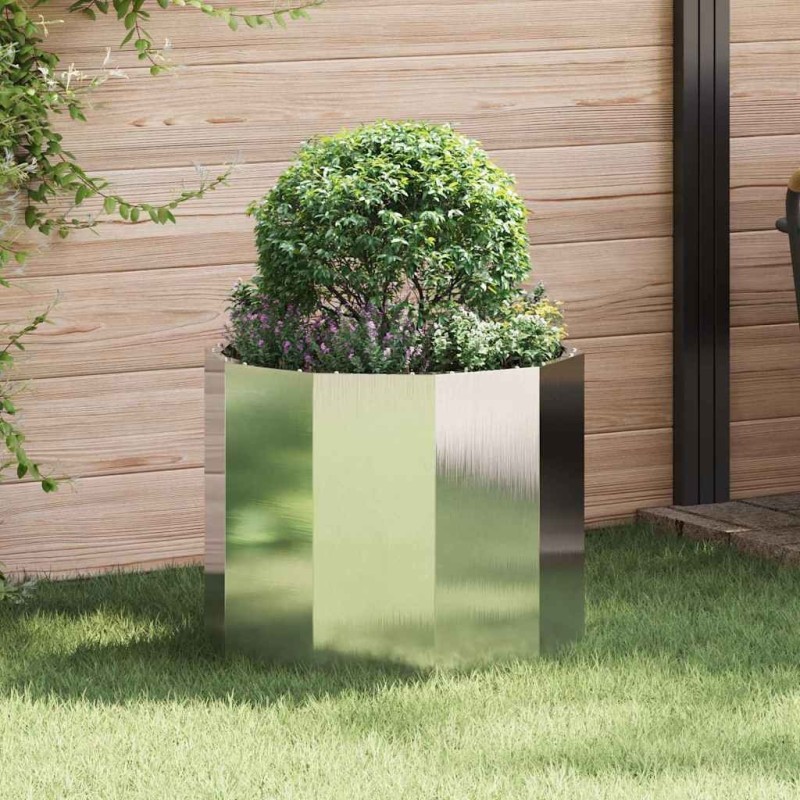Jardinière Argent 60 x 60 x 50 cm Acier inoxydable 554680554680