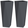 Jardinière 2 pcs Anthracite 30 x 30 x 75 cm Acier 554682554682