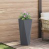 Jardinière 2 pcs Anthracite 30 x 30 x 75 cm Acier 554682554682