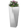 Jardinière 2 pcs Argent 30 x 30 x 75 cm Acier galvanisé 554684554684