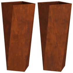 Jardinière 2 pcs Rouillé 30 x 30 x 75 cm 554686554686