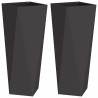 Jardinière 2 pcs Noir 30 x 30 x 75 cm Acier 554690554690