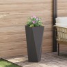 Jardinière 2 pcs Noir 30 x 30 x 75 cm Acier 554690554690