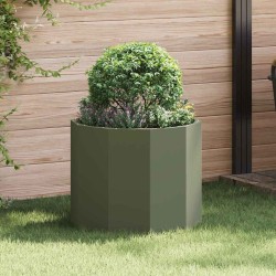 Jardinière Vert olive 60 x 60 x 50 cm Acier 554693554693
