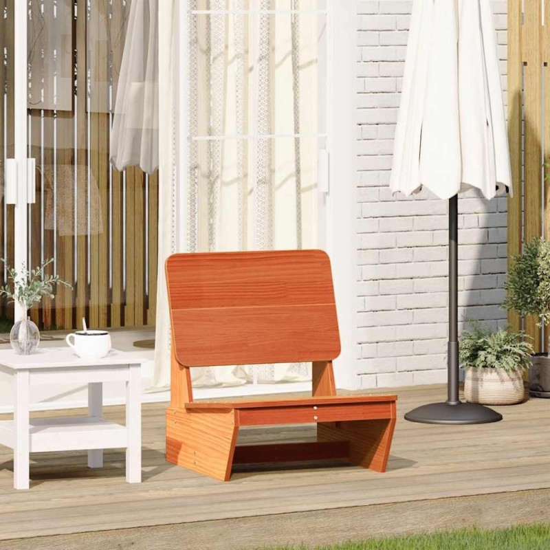 Chaise de jardin cire marron 60x64x70,5 cm bois de pin massif 554695554695
