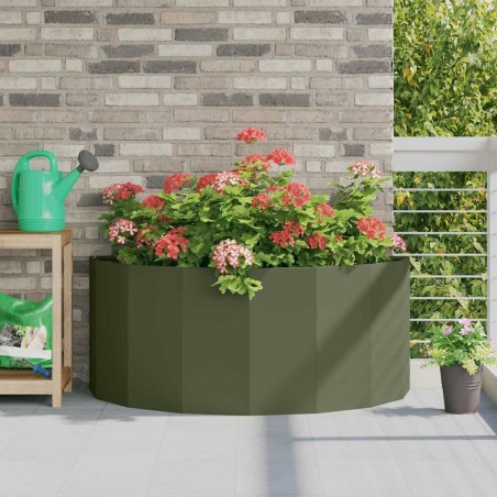 Jardinière Vert olive 120 x 60 x 50 cm Acier 554707554707