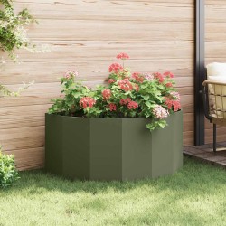 Jardinière Vert olive 120 x 60 x 50 cm Acier 554707554707