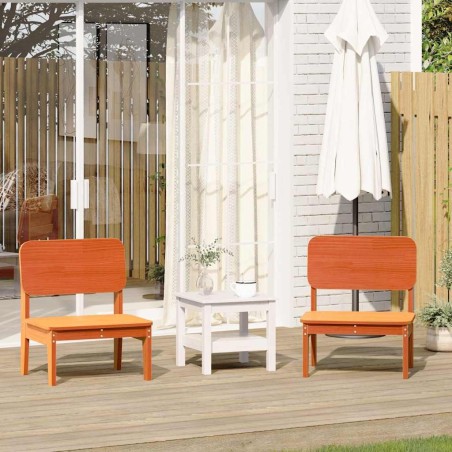 Chaises de jardin lot de 2 cire marron 60x52,5x72 cm 554717554717
