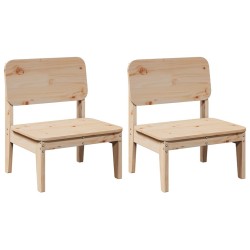 Chaises de jardin lot de 2 60x52,5x72 cm bois massif de pin 554719554719
