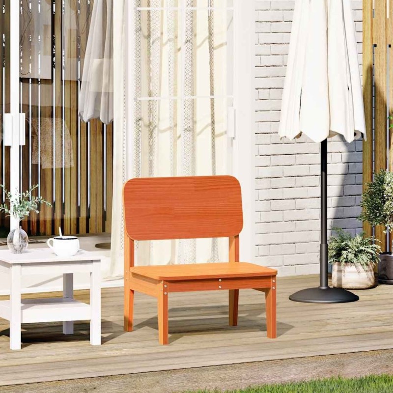 Chaise de jardin cire marron 60x52,5x72 cm bois de pin massif 554721554721