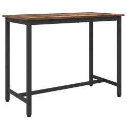 table Chêne fumé 100 x 50 x 76,5 cm Bois d'ingénierie et acier 554729554729