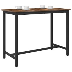 table Chêne fumé 100 x 50 x 76,5 cm Bois d'ingénierie et acier 554729554729