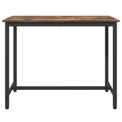 table Chêne fumé 100 x 50 x 76,5 cm Bois d'ingénierie et acier 554729554729