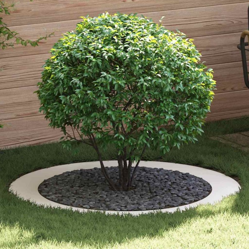 adapté pour anneaux d'arbre plats 5 pcs Blanc Ø90 / 120 cm Acier 554740554740