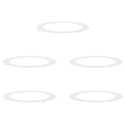 adapté pour anneaux d'arbre plats 5 pcs Blanc Ø90 / 120 cm Acier 554740554740